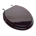 Wood Seat with Mahogany Finish and Chrome Hinge M665776