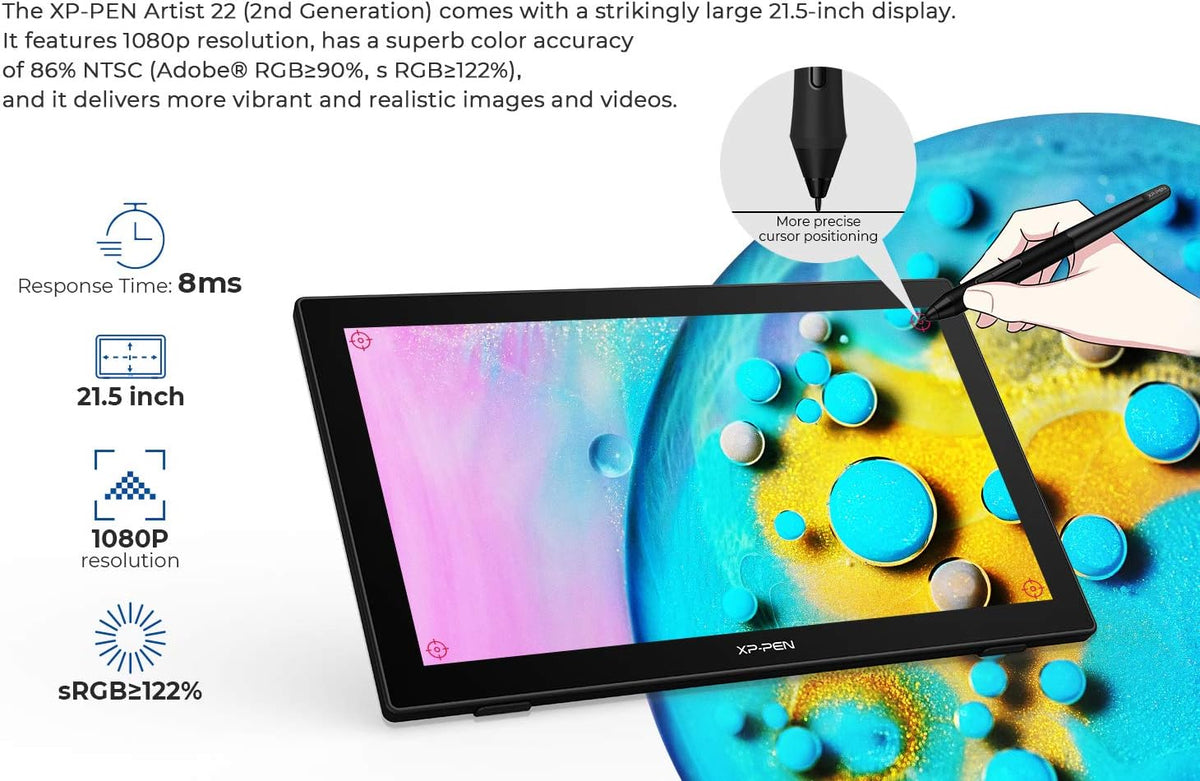21.5in Drawing Monitor with Screen Digital Graphics Tablet H38073