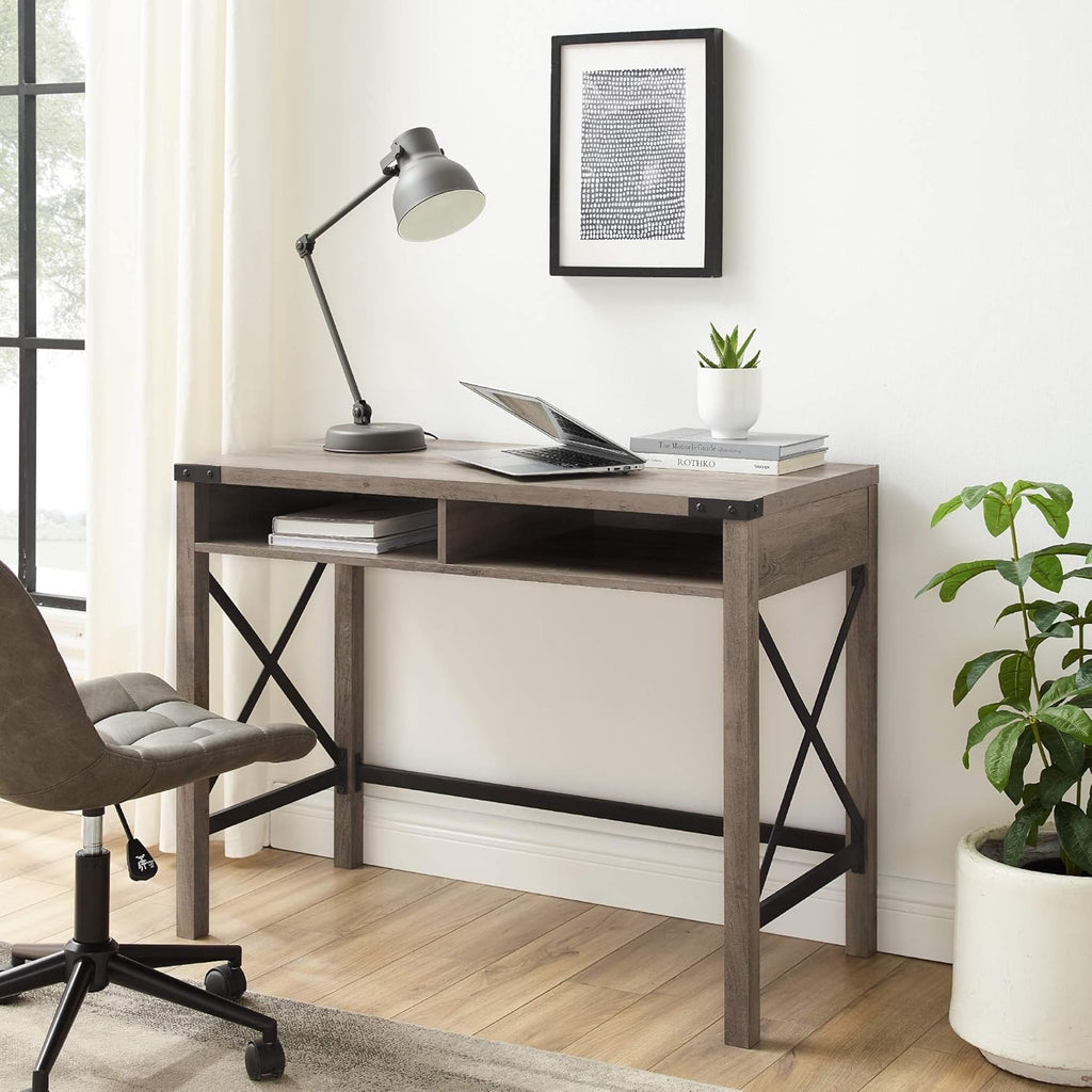 42 Inch Grey Wash Writing Desk H8349
