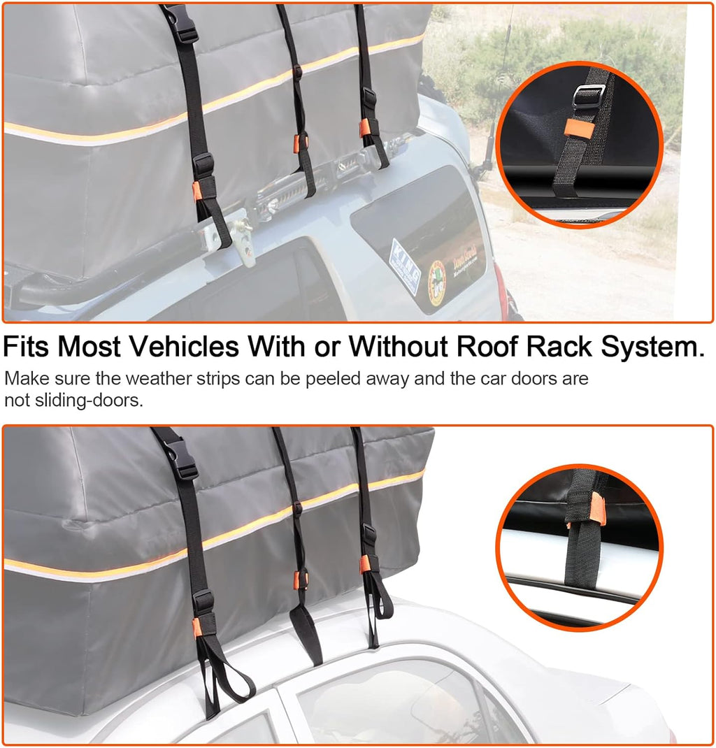 20 Cubic Feet Waterproof Soft Shell Rooftop Cargo Carrier with Reflective Strip and Anti-Slip Mat G245