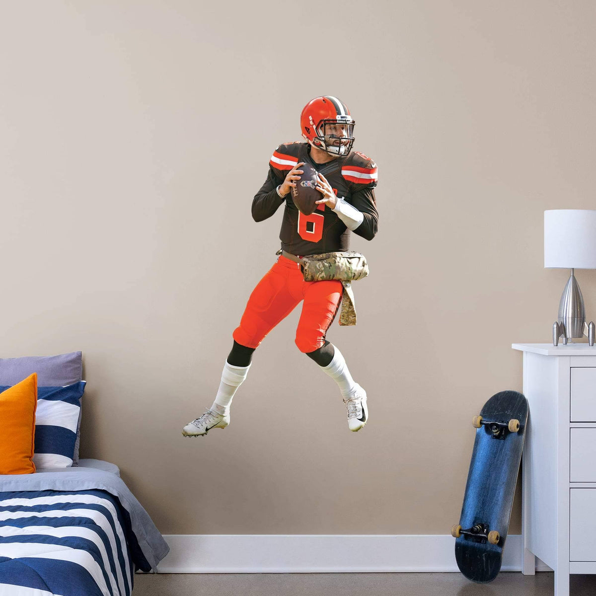 Officially Licensed NFL Removable Wall Decal Giant Athlete + 2 Wall Decals W797