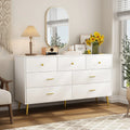 White 6 Drawer Wood Dresser J673
