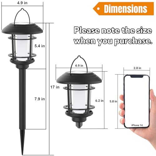 6 Pack Solar Flame Garden Lights Outdoor O9345