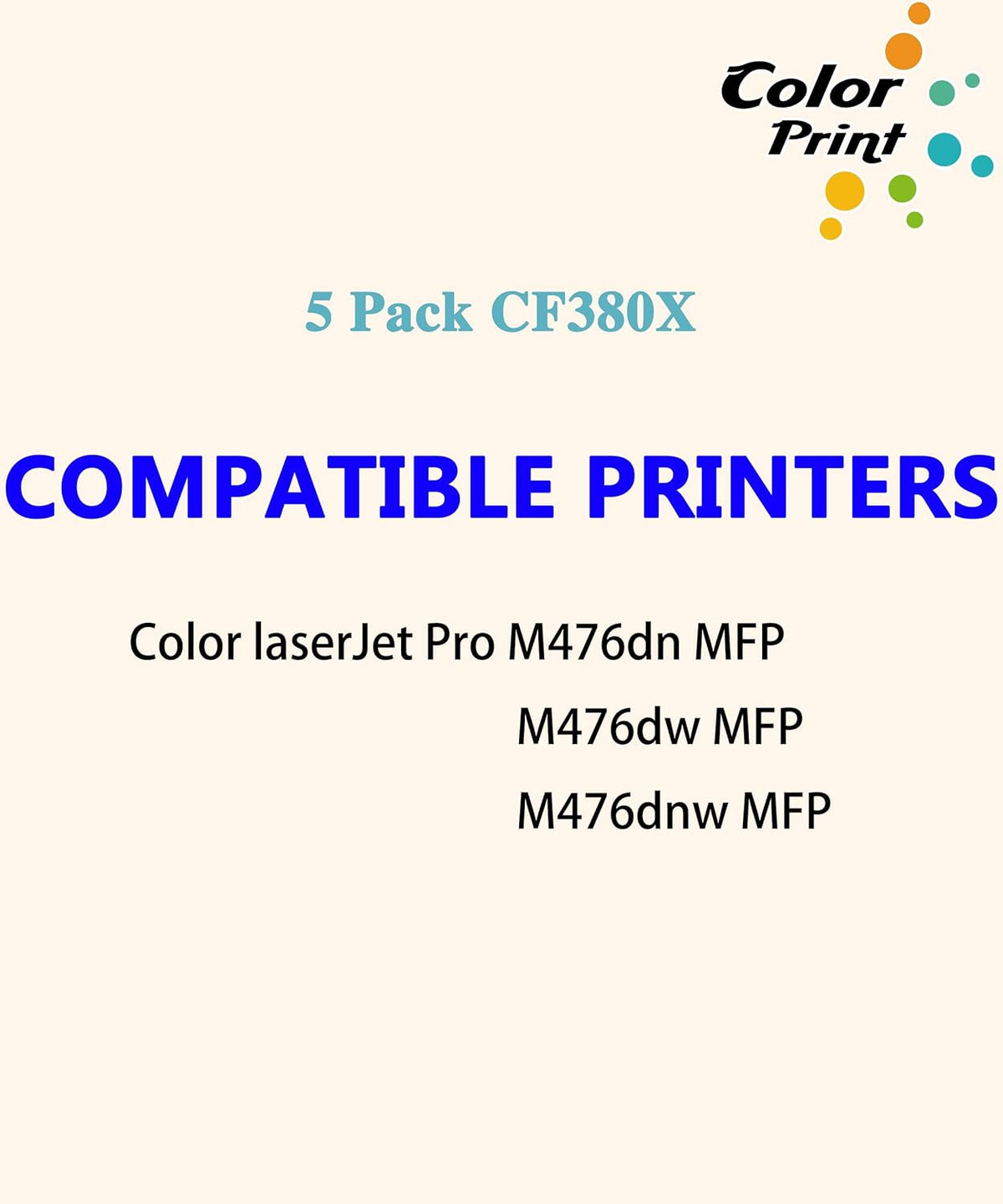 5-Pack 312X Toner Cartridge (2 Black, 1 Cyan, 1 Magenta, 1 Yellow) U62327