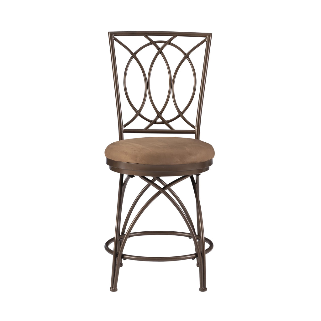 24.5" Metal Circle Back Swivel Counter Stool Q5252