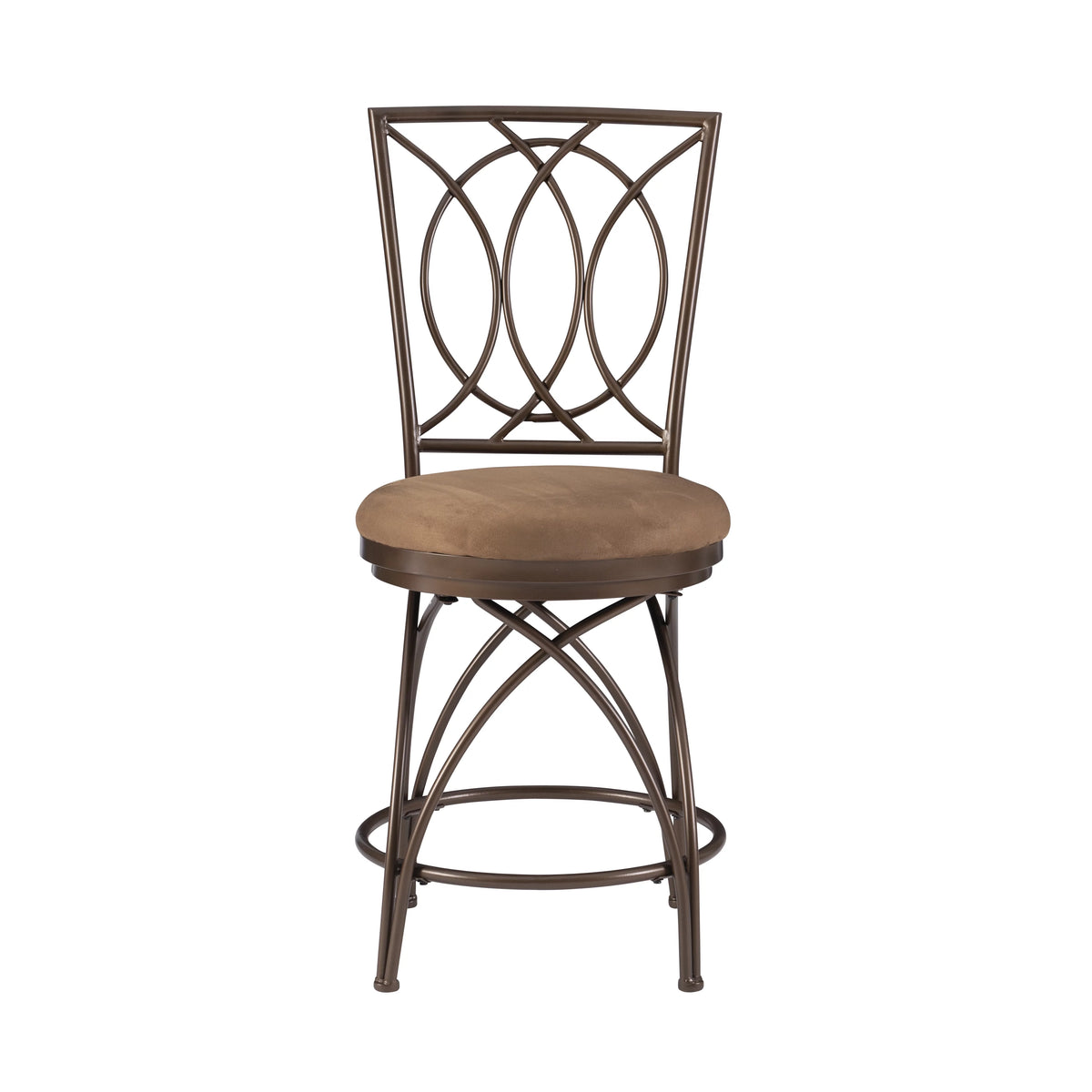 24.5" Metal Circle Back Swivel Counter Stool Q5252