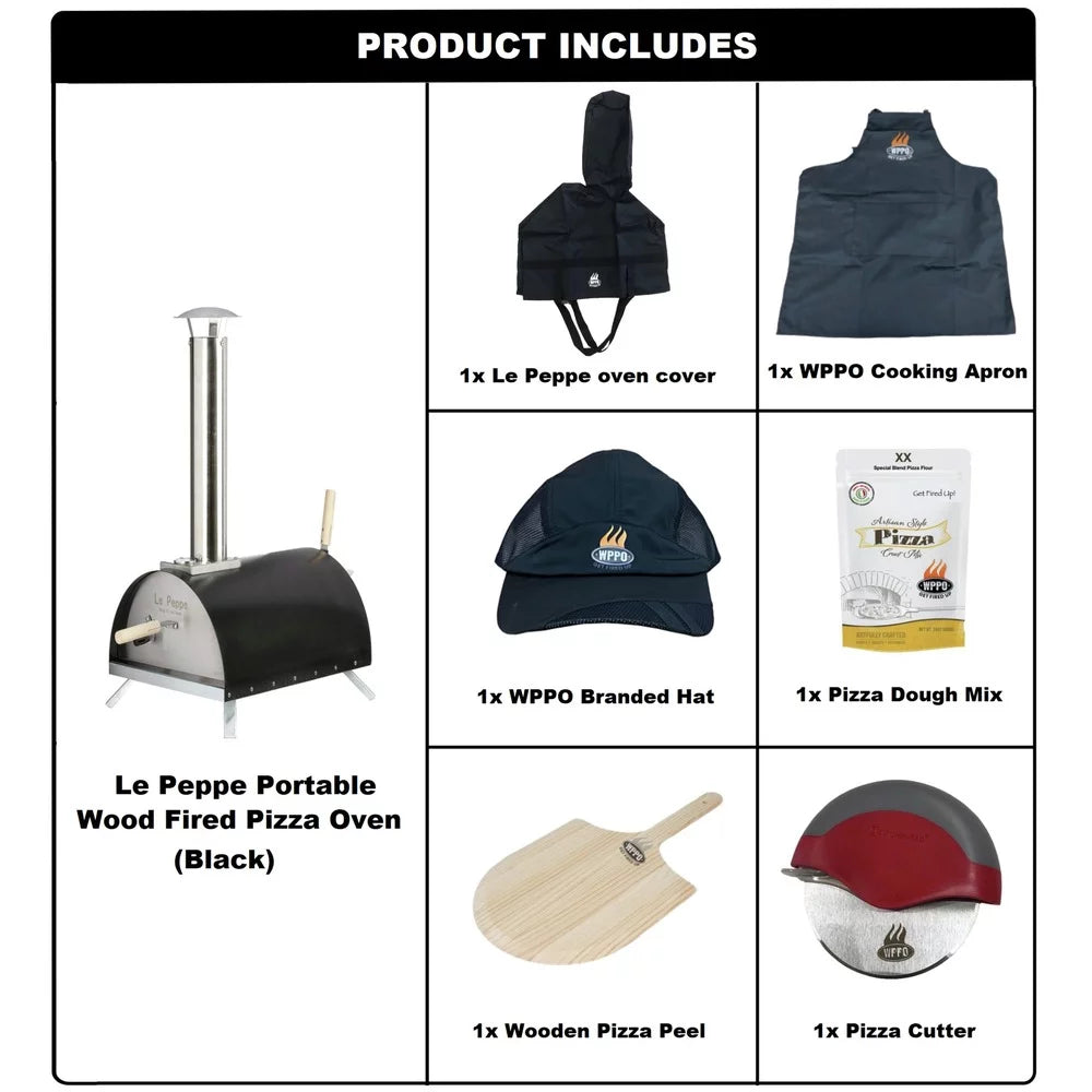 7-Piece Portable Wood Fired Pizza Oven Kit G263550