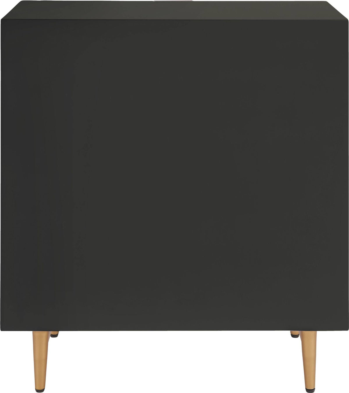 Glossy Black 1-Drawer Small Cabinet Y837