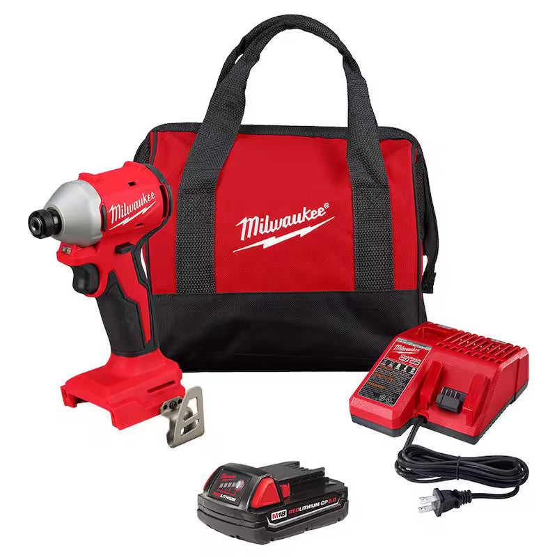 18-Volt Lithium-Ion Compact Brushless Cordless 1/4 in. Impact Driver Kit with 2.0 Ah Battery G156